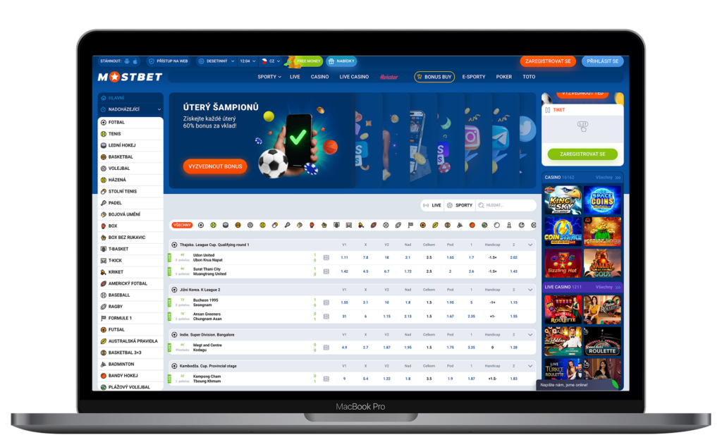 Mostbet: 30 bezplatných zatočení za registraci